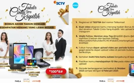 Banyak Hadiah Menarik, Program Berhadiah DuniaKuis Sinetron ‘TAKDIR CINTA YANG KUPILIH’ Hadir - Ini Caranya Buat Ikutan!