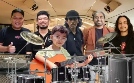 Masih 7 Tahun, Shelyn Anak Musisi Agus Dhukun Tunjukkan Bakat di Panggung Musik Jayapura