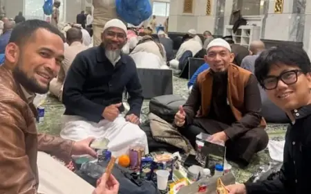 Teuku Wisnu Perlihatkan Menu Berbuka Puasa di Masjidil Haram, Sederhana tapi Nikmat