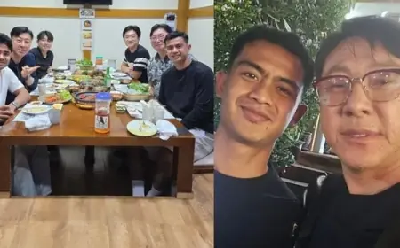 Potret Pertemuan Pratama Arhan Dengan Shin Tae-yong, Habiskan Momen Dengan Makan Malam Bersama