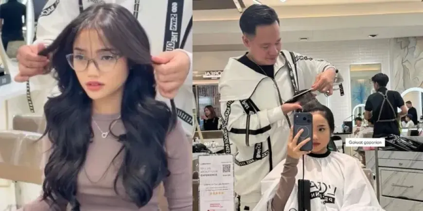 Gaya Rambut Baru Fuji, Panjang Berkilau Dengan Poni Tipis Yang Cantik